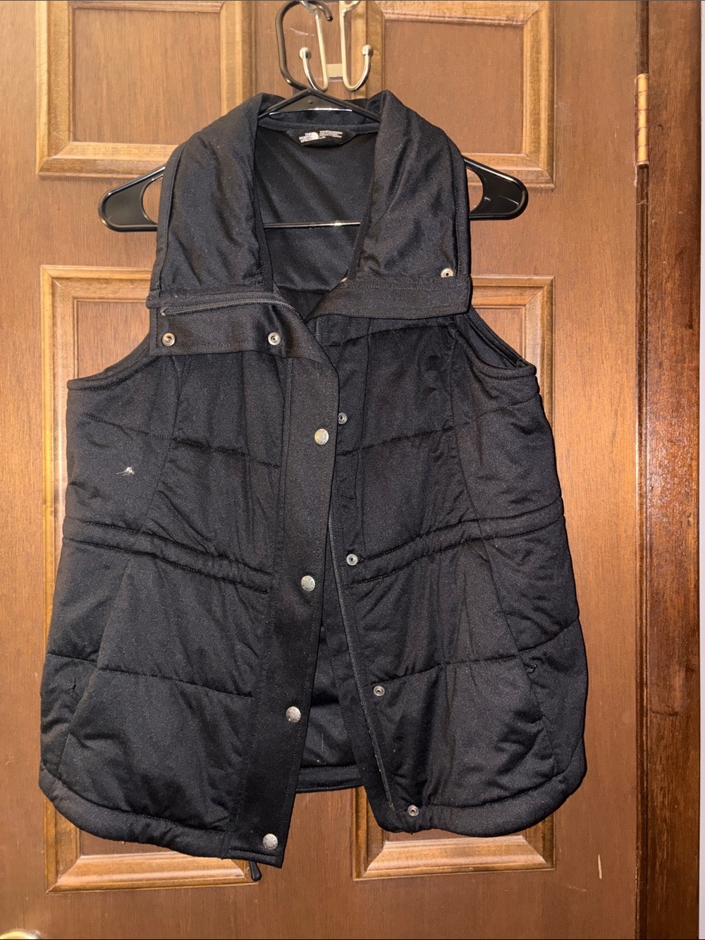 North Face Black Quilted Vest